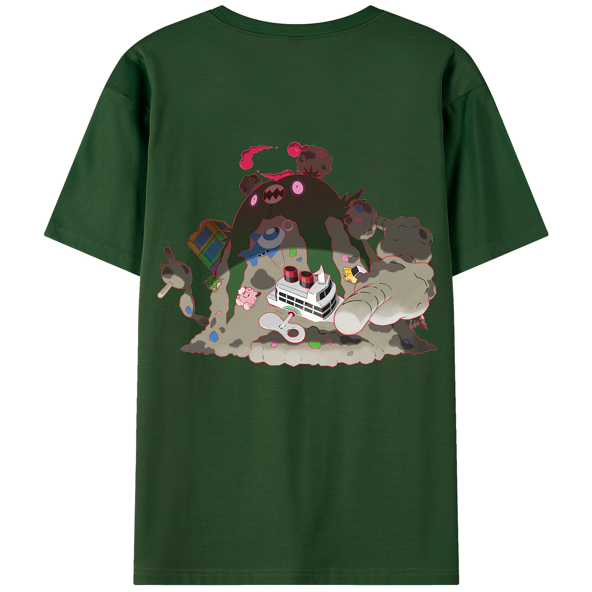 （画像用） ポケットモンスター Pokémon 綿100％半袖Tシャツ（背面プリント）